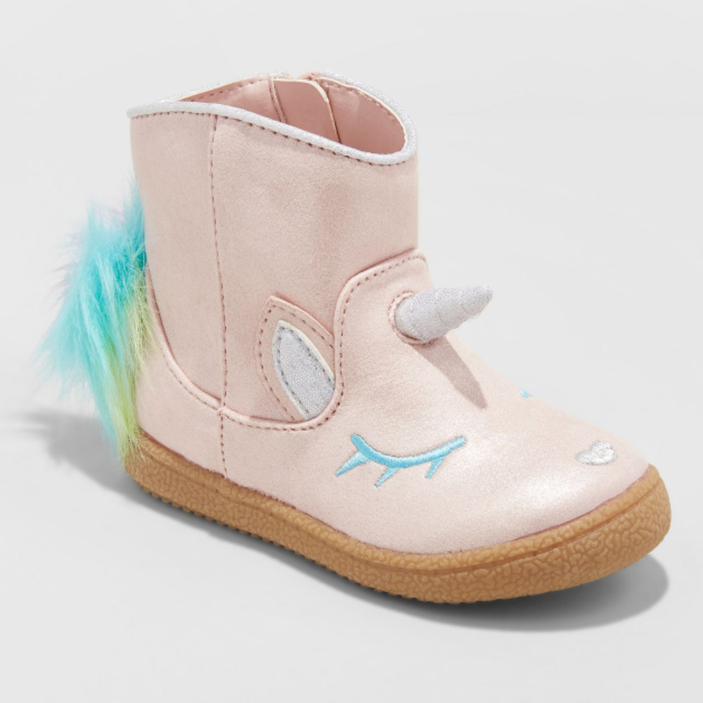 Toddler Girls' Leticia Metallic Unicorn Ankle Boot